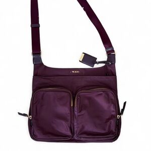 Tumi Aubergine/Purple Voyageur Sadler Crossbody